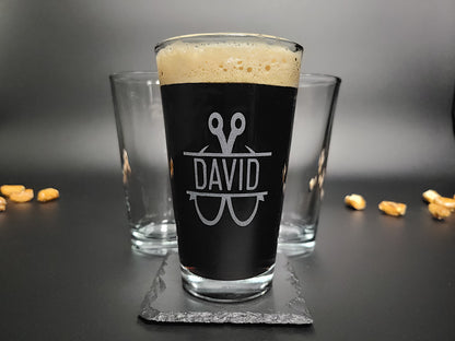 The Catch & Release Pint Glass – Personalized 16oz Barware